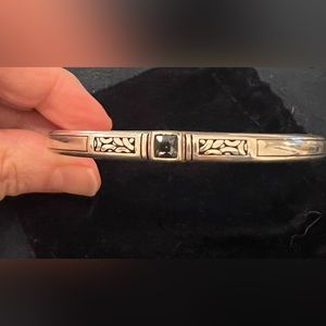 Brighton Silver and Black Bracelet - EUC - Gorgeous! 2.5” interior